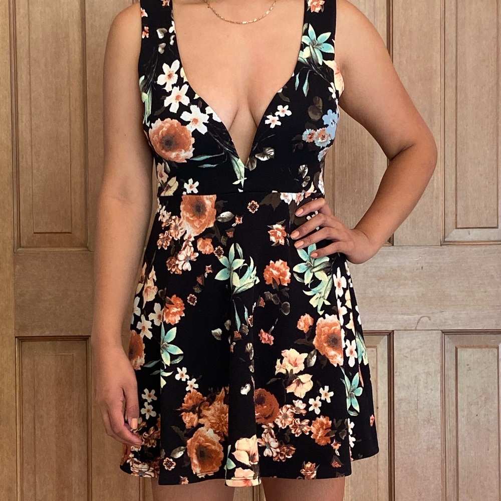 Cute fit flare floral dress